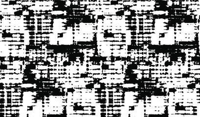Aufkleber - Broken plaster wall effect. Grunge worn damask pattern design. Distressed fabric texture. Overlay texture design. Vector illustration. Eps10.