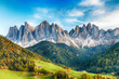 Leinwandbild Motiv Beautiful landscape of Italian dolomites - Santa maddalena
