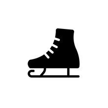 Simplified Illustration Of An Ice Skate To Be Used As A Symbol Or Sign