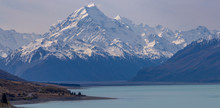 Mount Cook Over Lake Pukaki, New Zealand