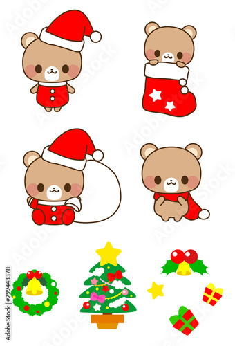 クリスマス素材 アイコン かわいいくまちゃんのクリスマスイラスト詰め合わせ Buy This Stock Vector And Explore Similar Vectors At Adobe Stock Adobe Stock