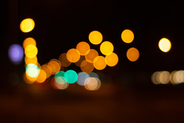 abstract bokeh night city background