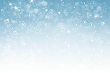abstract winter background with snowflakes, christmas background with heavy snowfall, snowflakes in 