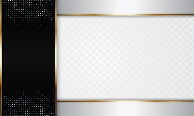 Wall Mural - abstract background with modern and luxury style of gold, silver, white, and black color combination