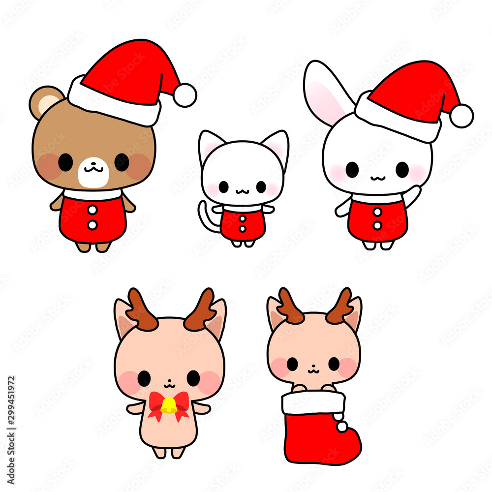 クリスマス❣️うさぎサンタ、トナカイフラワーアレンジ❁⃘*.゜ 楽天
