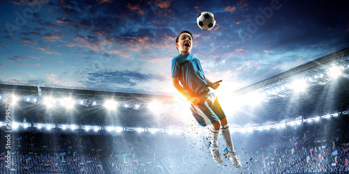 With endless will to victory. Mixed media