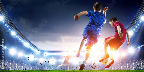 With endless will to victory. Mixed media