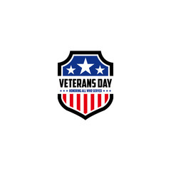 Vector design of Veterans Day template writing