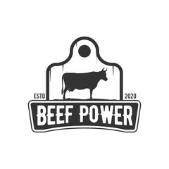 Wall Mural - Cattle farm logo design - angus cow farm, butcher logo