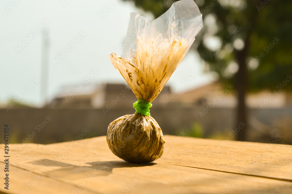 mava tobacco mava on wooden table,tobacco mavo Stock Photo