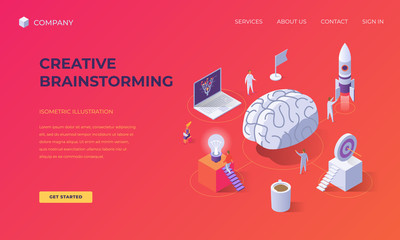 Poster - Landing page for creative brainstorming