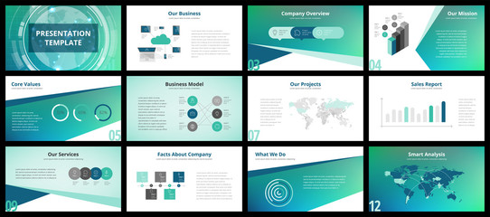 Wall Mural - Business presentation templates