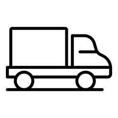 Poster - Delivery truck icon. Outline delivery truck vector icon for web design isolated on white background