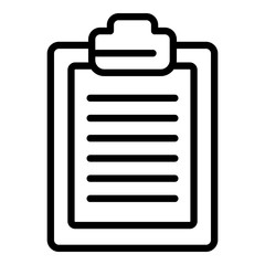 Poster - Inventory clipboard icon. Outline inventory clipboard vector icon for web design isolated on white background