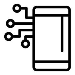 Poster - Smartphone technology icon. Outline smartphone technology vector icon for web design isolated on white background