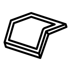 Poster - Smart foldable phone icon. Outline smart foldable phone vector icon for web design isolated on white background