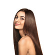 © Pixel-Shot - Portrait of beautiful young woman with healthy long hair on white background