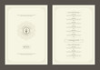 © provectors - Menu design template with cover and restaurant vintage logo vector brochure.