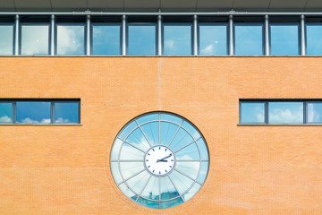 Wall Mural - Clock of Hilversum train station, Netherlands