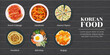 © pisut - Haemul pajeon,ddukbokki,kimchi cabbage,hoeddeok,bibimbap,bulgogi korean food vector set collection graphic design