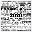 © dizain - 2020 Happy New Year in different languages, celebration word cloud greeting card