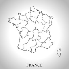 Poster - map of France