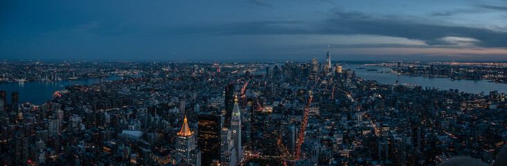  New York City cityline from above