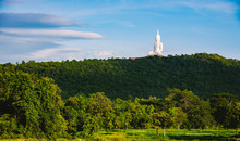 Travel Thailand,Large Naga ,There Is A Large Buddha Statue.Wat Roi Phra Phutthabat Phu Manorom. Na Si Nuan Muang Mukdahan Mukdahan