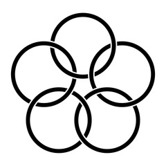 Sticker - Borromean rings symbol 