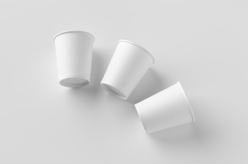 Canvas Print - 8 oz. white coffee paper cup mockup without lid.