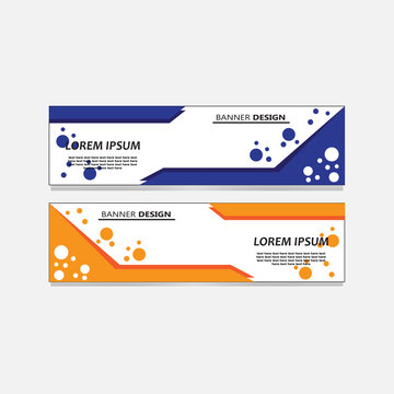 Vector abstract design banner web template.