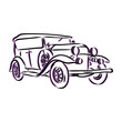 © Elala 9161 - vintage car, retro car sketch