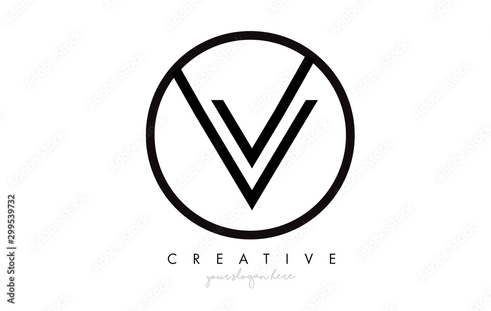 Vector de Stock V Letter Icon Logo Design With Monogram Creative Look ...