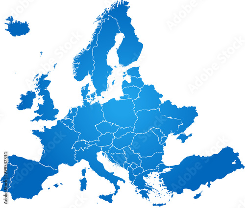 Dekoracja na wymiar  mapa-europy