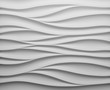White panel in the form of waves.3d render illustration. Interior wall panel pattern. White seamless texture. - Illustration 