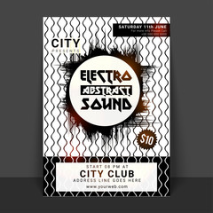 Sticker - Abstract Poster, Banner or Flyer for Music Party.