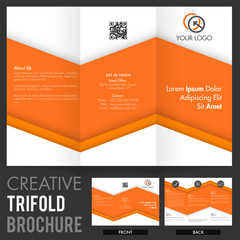 Sticker - Creative Tri-Fold Brochure, Template for Business.