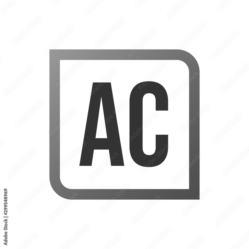 Initial Letter Logo AC Template Vector Design