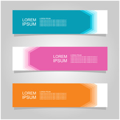 Wall Mural - vector abstract banner design web template set of 3. abstract geometric background used for letterhe