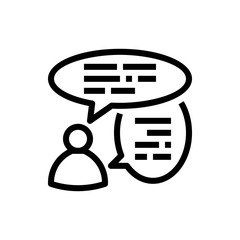 people chat bubble speech for social communication icon, vector and illustration