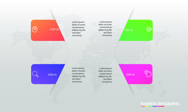 Infographics design template with 5 steps or options, can be used for workflow layout, diagram, annual report, web design, Creative banner, label vector. Info Graph