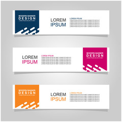 Wall Mural - vector abstract banner design web template set of 3. abstract geometric background used for letterhe