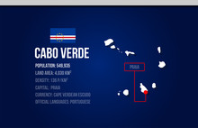 Cabo Verde Country Infographic With Flag And Map Creative Design
