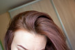 © Анатолий Савицкий - hair on a woman's head close-up. Hair brown color of.