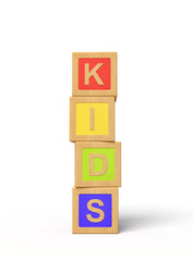 Fototapete - 3d rendering of alphabet toy blocks.