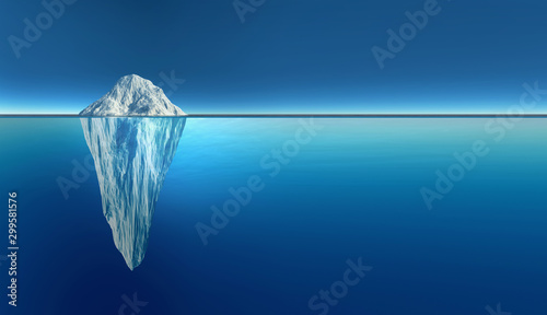Fotomural Iceberg extremely detailed and realistic high resolution 3d illustration