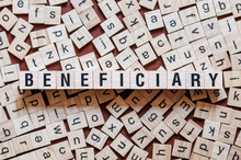 Beneficiary Word Concept On Cubes For Articles
