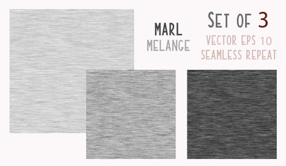 grey marl heather texture background. faux cotton fabric with vertical t shirt style. vector pattern