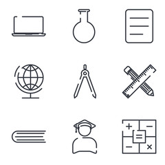 Aufkleber - School and education set icon template color editable. School and education pack symbol vector sign isolated on white background illustration for graphic and web design.