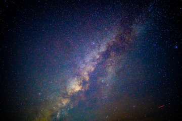 Wall Mural - Milky way galaxy beauty in dark night 